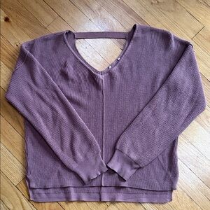 Purple V-Neck Sweater